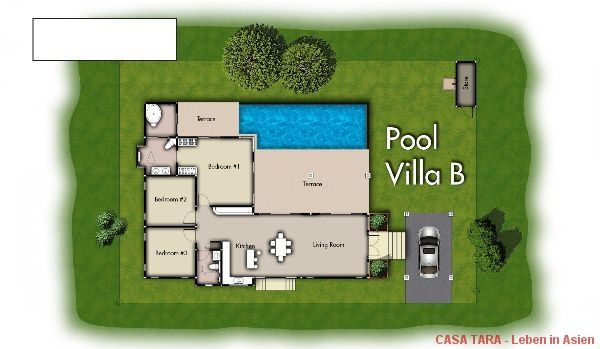 Grundriss Poolvilla B